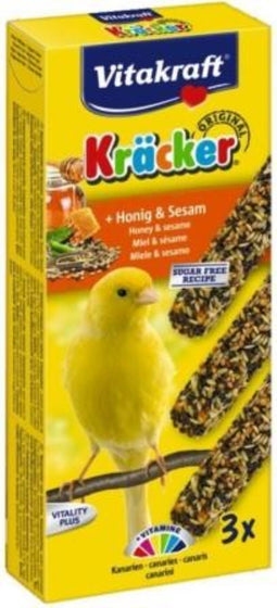 Vitakraft - Trio Mix honing/sesam-kracker kanarie 3in1