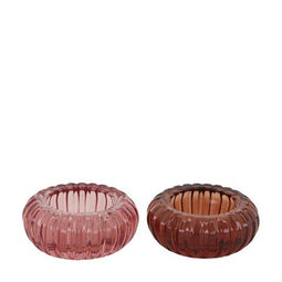 Dijk natural collections - Tealight holder glass 8.3 x 8.3 x 3.5 cm diameter 8.3 cm