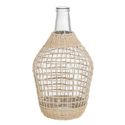 Vaas Natuurlijk Glas Rotan 23 x 23 x 40 cm
