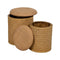 Poef RATÁN Natuurlijk Rotan 40 x 40 x 46 cm (2 Stuks)