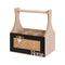 Mand HEARTS Wit Zwart Natuurlijk Hout Riet Hout MDF 25 x 17 x 28 cm