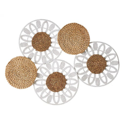 Wanddecoratie Wit Natuurlijk 87 x 3,5 x 68 cm