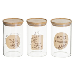 Blikken Transparant Natuurlijk 1 L (3 Stuks)