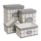 Mandenset Grijs Polyester Ijzer Hout MDF 800 ml 2 L 3 L 6 L 1,2 L 42 x 31 x 54 cm
