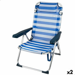 Vouwbare Stoel Aktive Gestreept 48 x 90 x 60 cm (2 Stuks)
