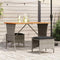 Tuintafel met acaciahouten blad 105x75x72 cm poly rattan grijs