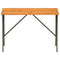 Tuintafel met acaciahouten blad 105x75x72 cm poly rattan grijs