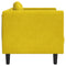 Fauteuil met kussen fluweel geel