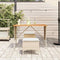 Tuintafel met acaciahouten blad 105x75x72 cm poly rattan beige