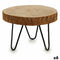Bijzettafel 28 x 28 x 20 cm Bruin Staal Paulownia hout (6 Stuks)