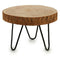 Bijzettafel 28 x 28 x 20 cm Bruin Staal Paulownia hout (6 Stuks)