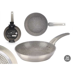 Antiaanbakpan Kinvara 3 Zilverkleurig Aluminium 24 cm Inductie