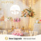 Nuptio Jarrón Dorado para Centros Mesa Boda con Panel Acrílico - Jarrones Altos 3 Piezas para Flores Columna Metal Soporte Centro Mesa Geométrico para Fiesta Cumpleaños Decoración(40cm/60cm/80cm)