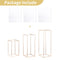 Nuptio Jarrón Dorado para Centros Mesa Boda con Panel Acrílico - Jarrones Altos 3 Piezas para Flores Columna Metal Soporte Centro Mesa Geométrico para Fiesta Cumpleaños Decoración(40cm/60cm/80cm)