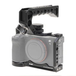 A7CII/A7CR camerakooi met bovenste handgreep, aluminium volledige camera-cage voor Sony A7CII A7CR camera-accessoires met snelspanner voor Arca-statief, cold shoe, NATO-rail en 1/4 inch e...