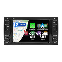 Kymmtun Android 12 Autoradio für Volkswagen Touareg/Transporter T5 2004 2005 2006 2007 2011 7 Zoll (4 GB + 64 GB), kabelloses Carplay mit 4G + WiFi, GPS, USB, Bluetooth, Android-Auto-Lenkradsteuerung