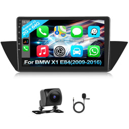 2G+64G Android 13 Autoradio voor BMW X1 E84(2009-2016),10.1 scherm Dubbele Din Radio met Carplay Android Auto Wireless/Navi/Stuurwielbediening/HiFi/RDS FM/Bluetooth/WiFi+Driving Camera