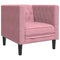Fauteuil Chesterfield-stijl fluweel roze