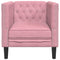Fauteuil Chesterfield-stijl fluweel roze