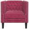 Fauteuil Chesterfield-stijl fluweel wijnrood