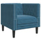 Fauteuil Chesterfield-stijl fluweel blauw