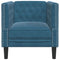 Fauteuil Chesterfield-stijl fluweel blauw