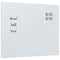 Magneetbord voor aan de wand 60x50 cm gehard glas wit