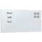 Magneetbord voor aan de wand 40x20 cm gehard glas wit