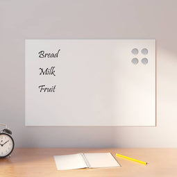 Wandmagneetbord 60x40 cm gehard glas wit