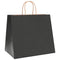 Papieren kraftzakken 50 st met hengsels 32x22x28 cm zwart