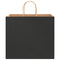 Papieren kraftzakken 50 st met hengsels 32x22x28 cm zwart