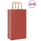 Papieren kraftzakken 250 st met hengsels 21x11x36 cm rood