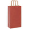 Papieren kraftzakken 250 st met hengsels 21x11x36 cm rood