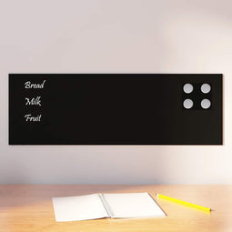 Wandbord wandmontage 60x20 cm gehard glas zwart