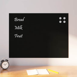 Wandbord wandmontage 80x60 cm gehard glas zwart