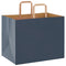 Papieren kraftzakken 250 st met hengsels 32x22x24 cm blauw