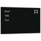 Wandbord 100x60 cm gehard glas zwart
