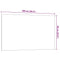 Wandbord 100x60 cm gehard glas zwart