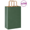 Papieren kraftzakken 250 st met hengsels 21x11x31 cm groen