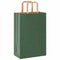 Papieren kraftzakken 250 st met hengsels 21x11x31 cm groen