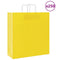 Papieren kraftzakken 250 st met hengsels 45x17x48 cm geel