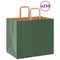 Papieren kraftzakken 250 st met hengsels 32x22x28 cm groen