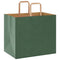 Papieren kraftzakken 250 st met hengsels 32x22x28 cm groen