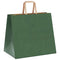 Papieren kraftzakken 250 st met hengsels 32x22x28 cm groen