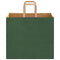 Papieren kraftzakken 250 st met hengsels 32x22x28 cm groen