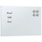 Magneetbord voor aan de wand 40x30 cm gehard glas wit