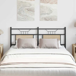 Hoofdeinde 137 cm spaanplaat sonoma eikenhout staal eikenhout