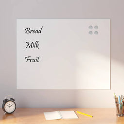 Wandbord wandmontage 80x60 cm gehard glas wit