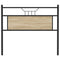Hoofdeinde 107 cm spaanplaat sonoma eikenkleurig hout en staal