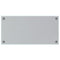 Magneetbord voor aan de wand 100x50 cm gehard glas wit